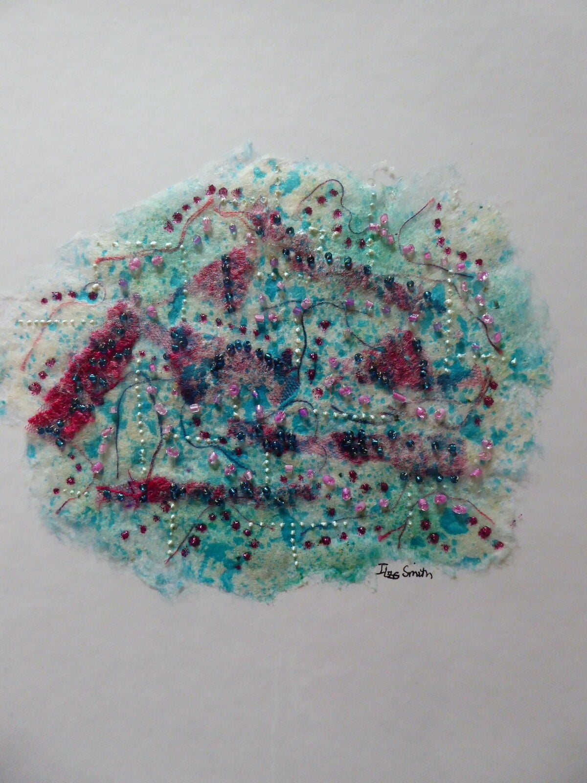 silk turquoise and pink