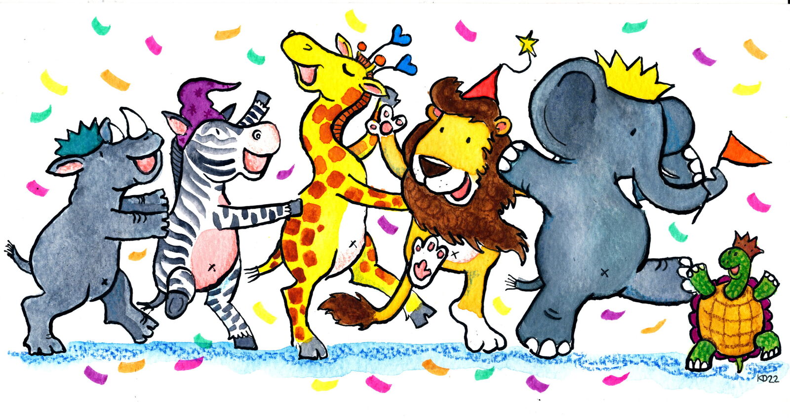 CONGA!- Safari Animals original- by Katy Dynes 2022