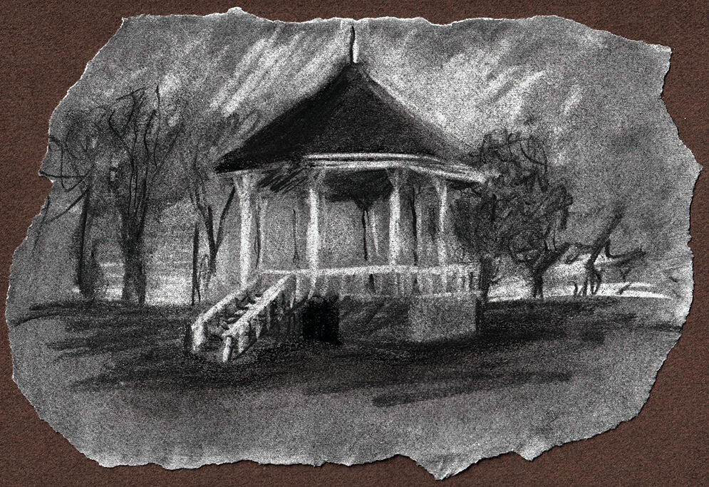 Sketch Of The Bandstand, Castlefields, Wellingborough