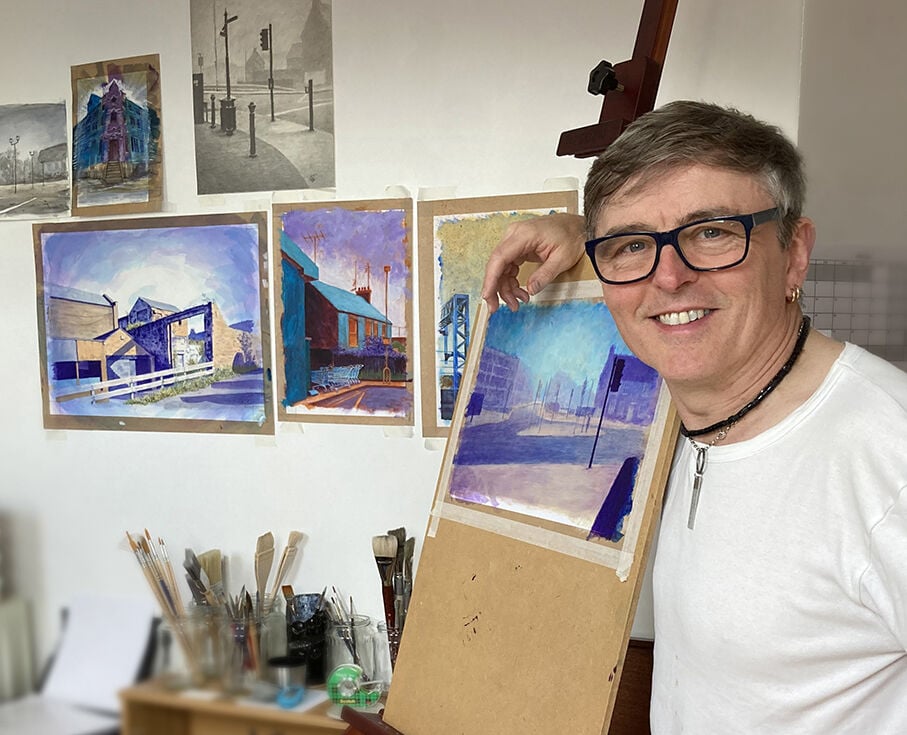 Colin Procter in his studio