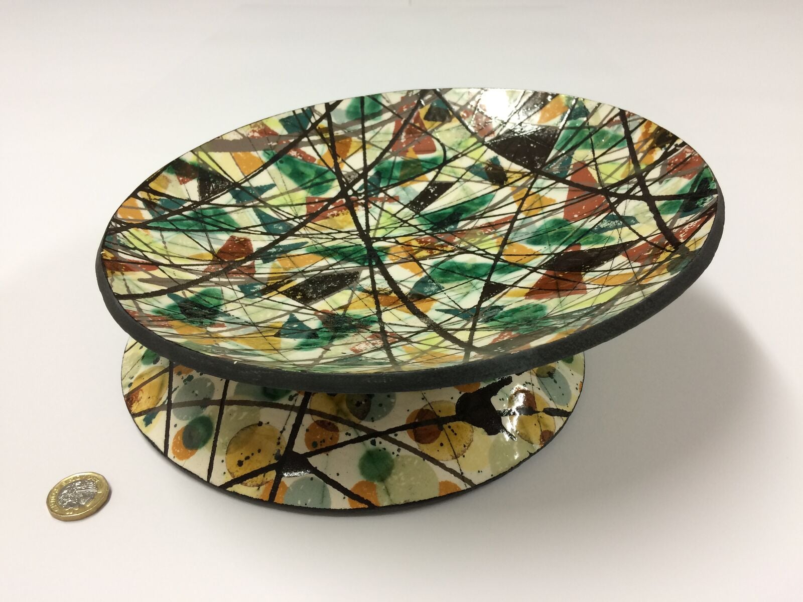 CE29 - Autumn Tree Canopies - Reversible Bowl - by - Carol Jacobs