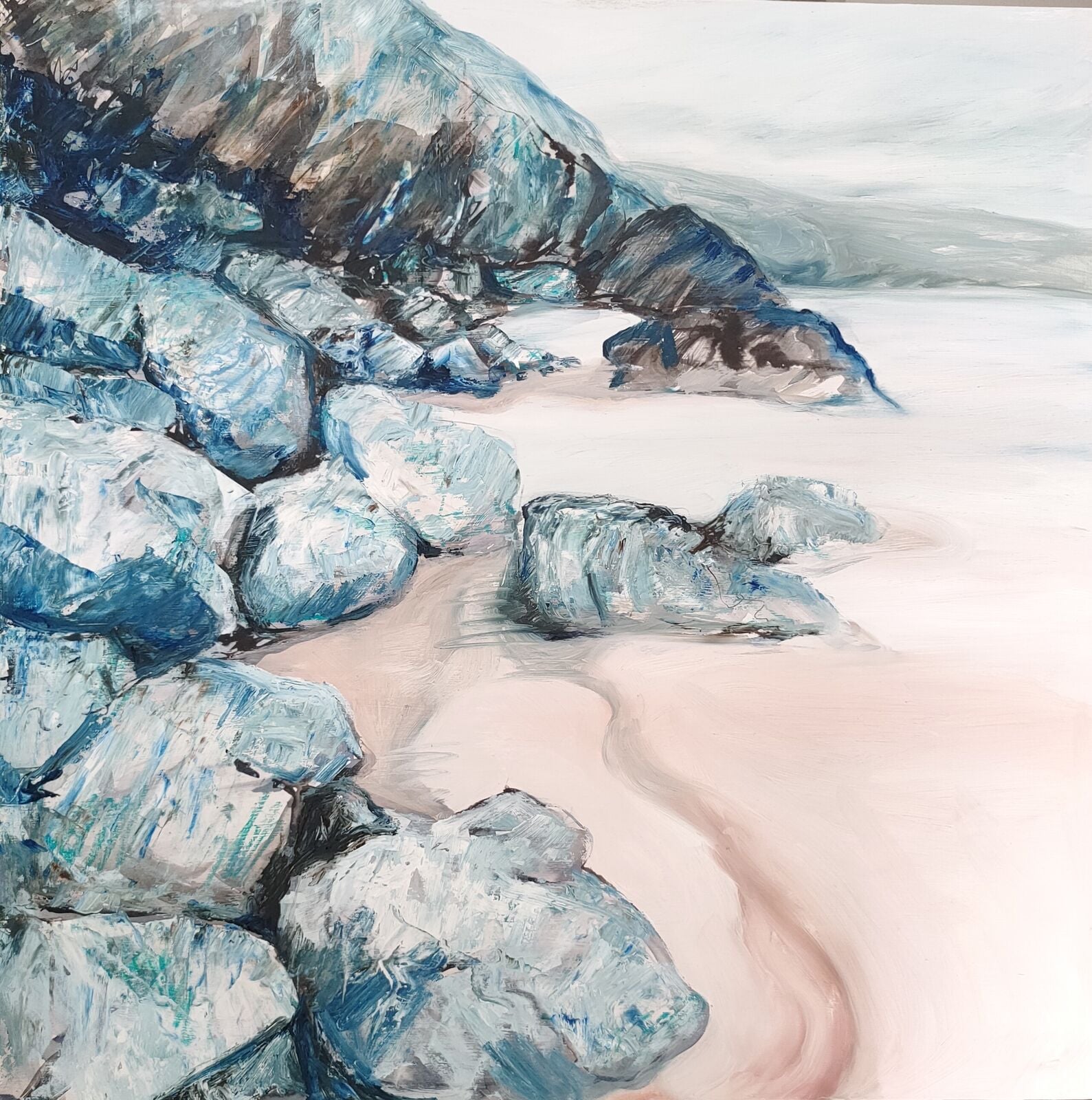 CE35 - Exposed Rocks at Low Tide (Broad Haven) #1 - by - Catherine Matthews