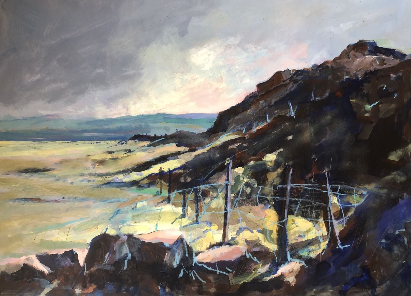 CE45 - Fence line North York Moors - by - Chris Richbell