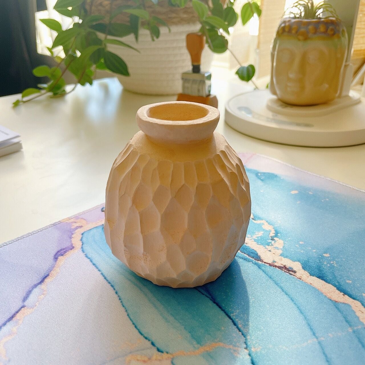 CE68 - "Secret Fascination" Small Faceted Vase - by - Dee Costa