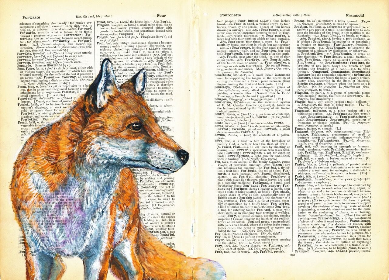 CE117 - Dictionary Fox- Standing - by - Katy Dynes