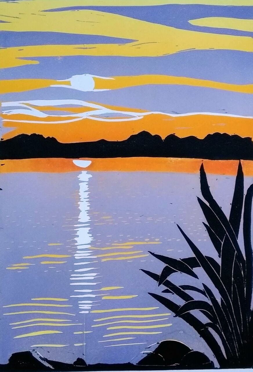 CE149 - Evening lake - by - Marlene Snee