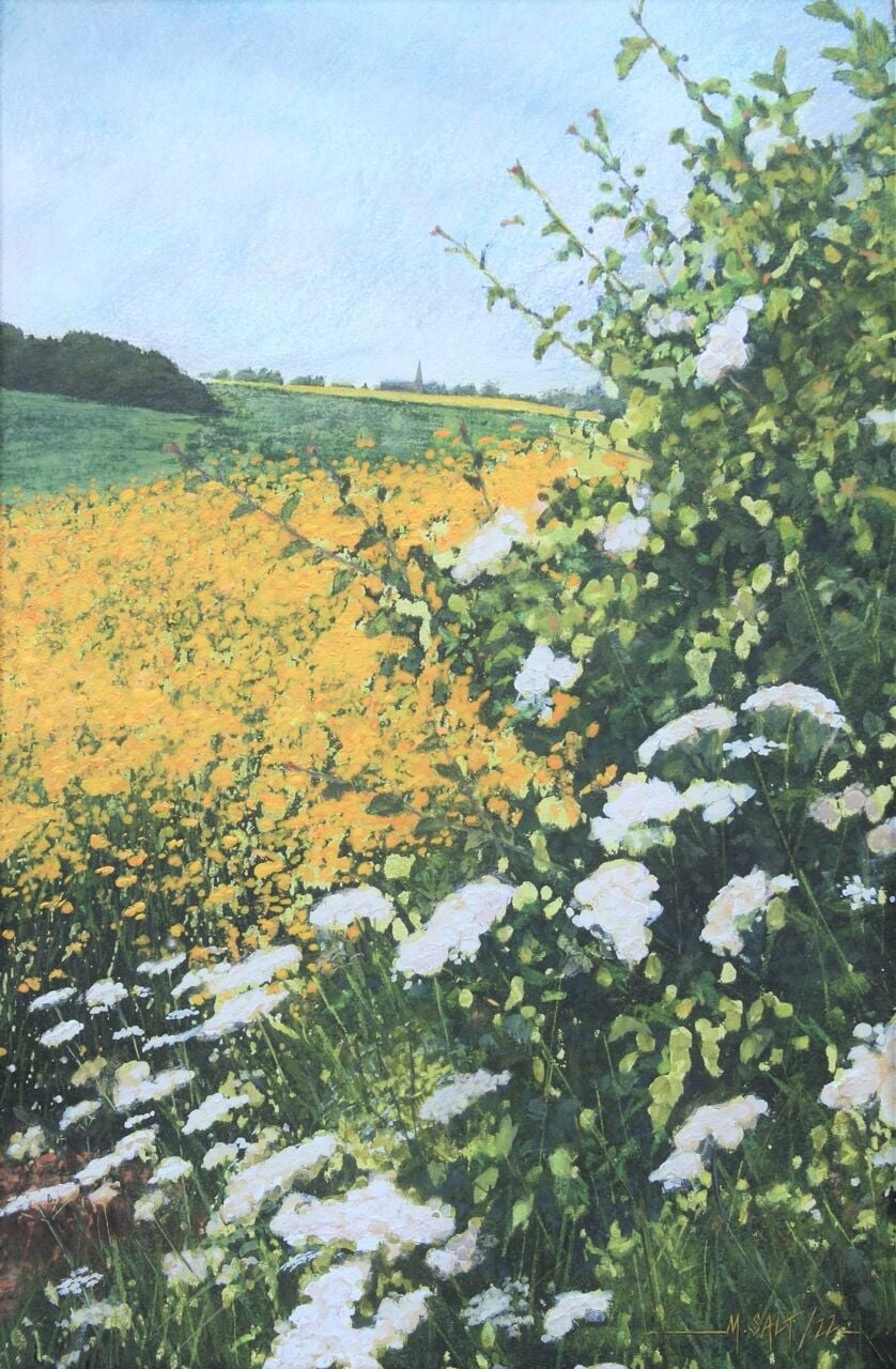 CE167 - Brixworth Church from Hanging Houghton - by - Mike Salt