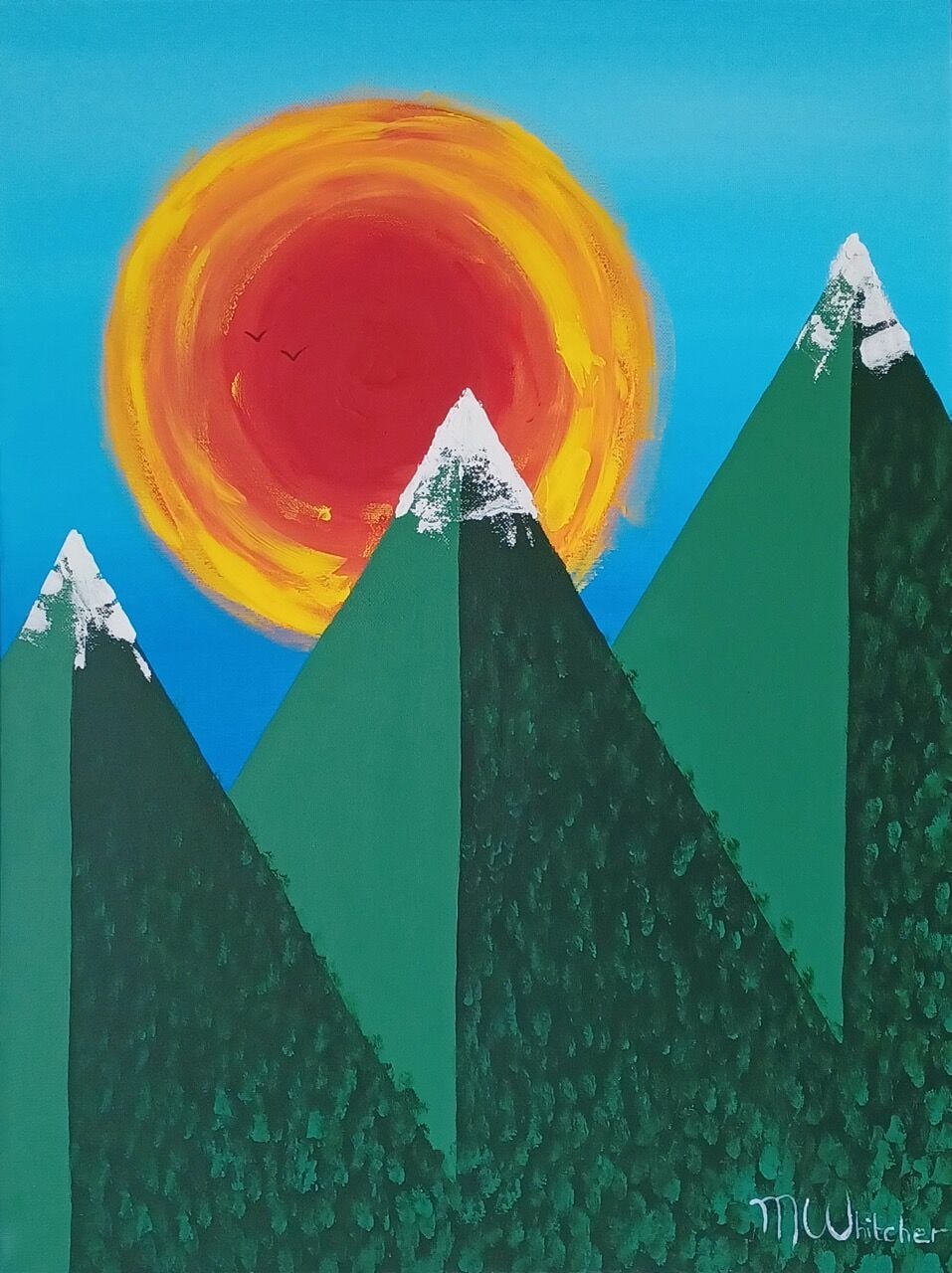 CE169 - Sun and Mountains - by - Millie Whitcher