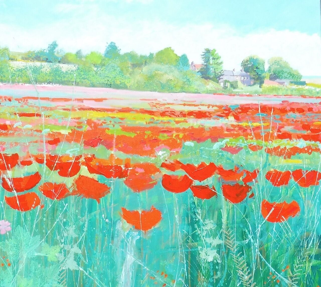 CE179 - Poppyfield at Valley Farm Norfolk - by - Pat Bustin