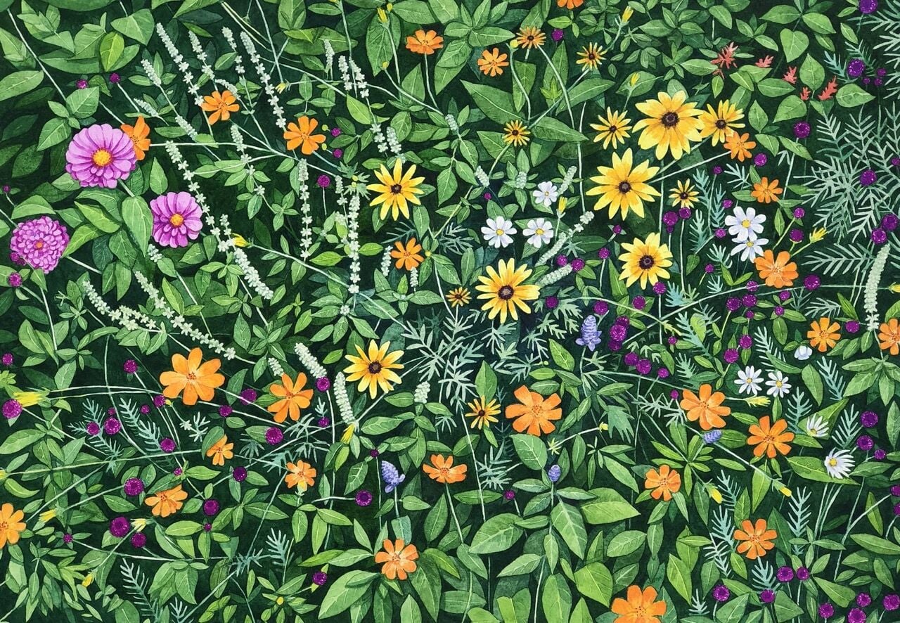 CE203 - Late Summer Flowers - by - Samantha Brockway