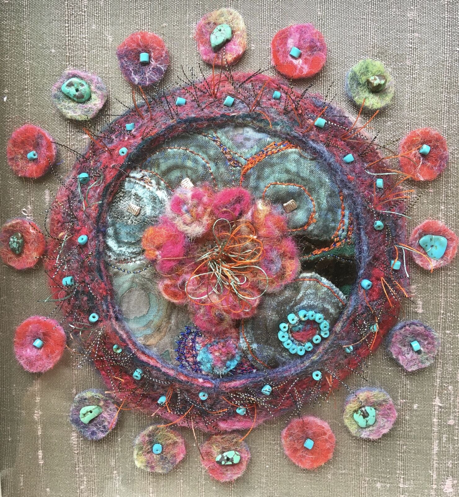 CE206 - Embellished Circle - by - Sandra Jenkins