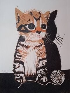Original limited edition reduction Linoprints