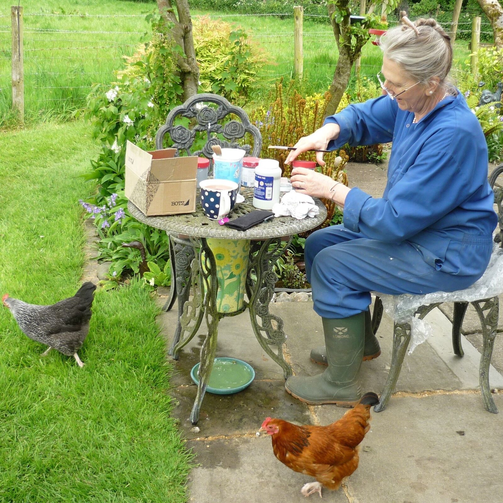 Mixing Glazes In The Garden With Toffee And Treacle