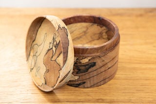 Spalted Beech lidded pot