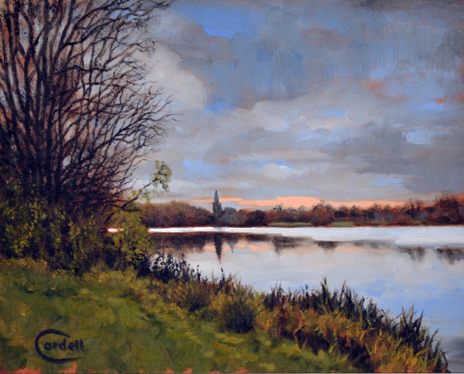 Winter light, Olney from Emberton