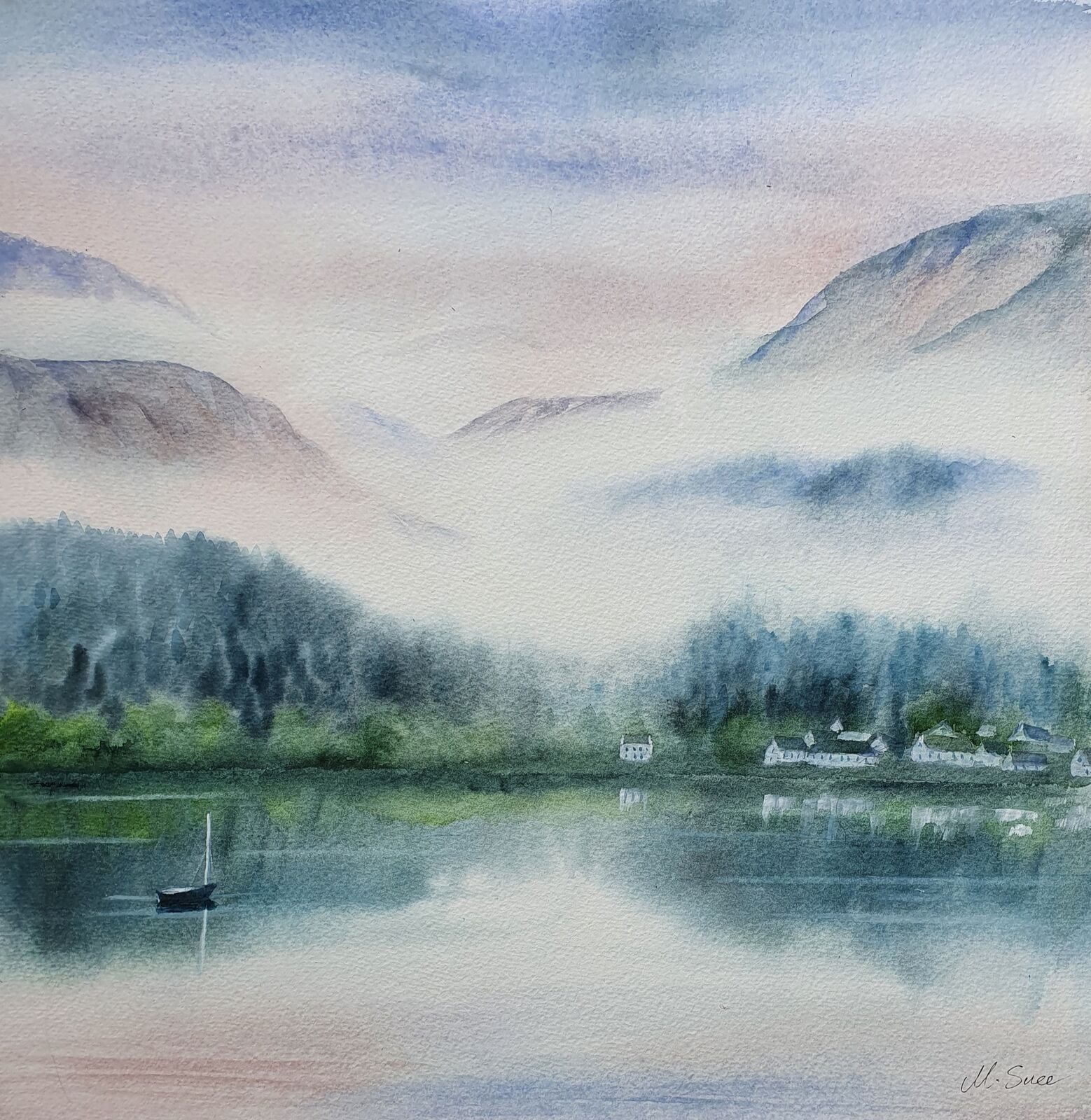 Low cloud over Loch Goil 