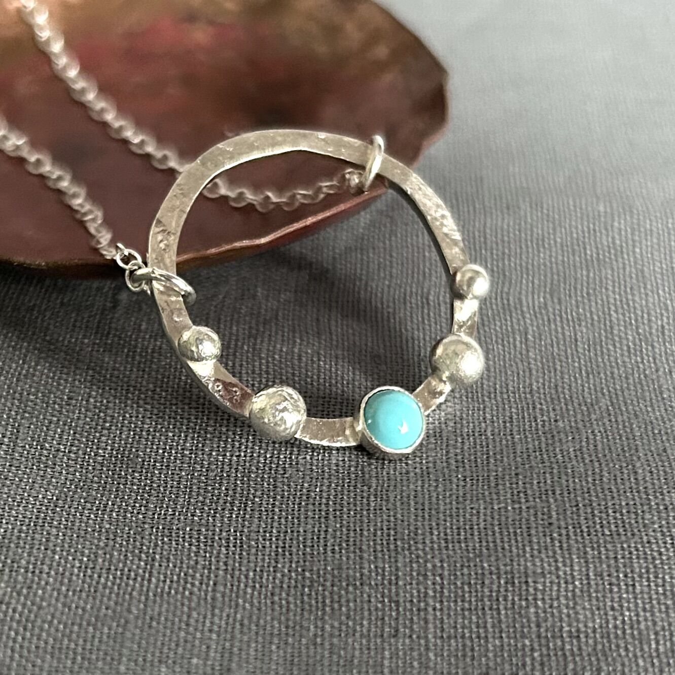 Turquoise and pebbles