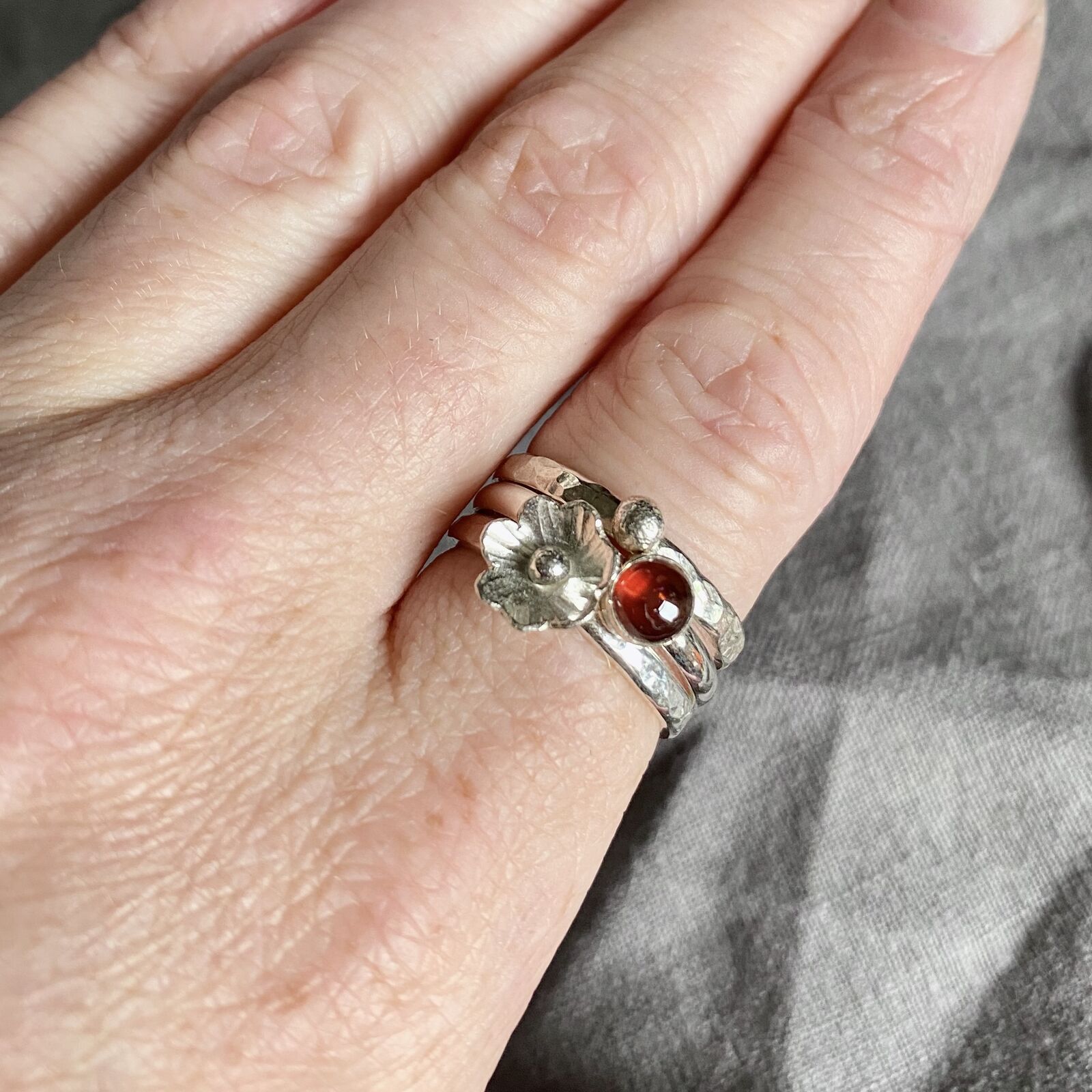 Curated stack of rings
