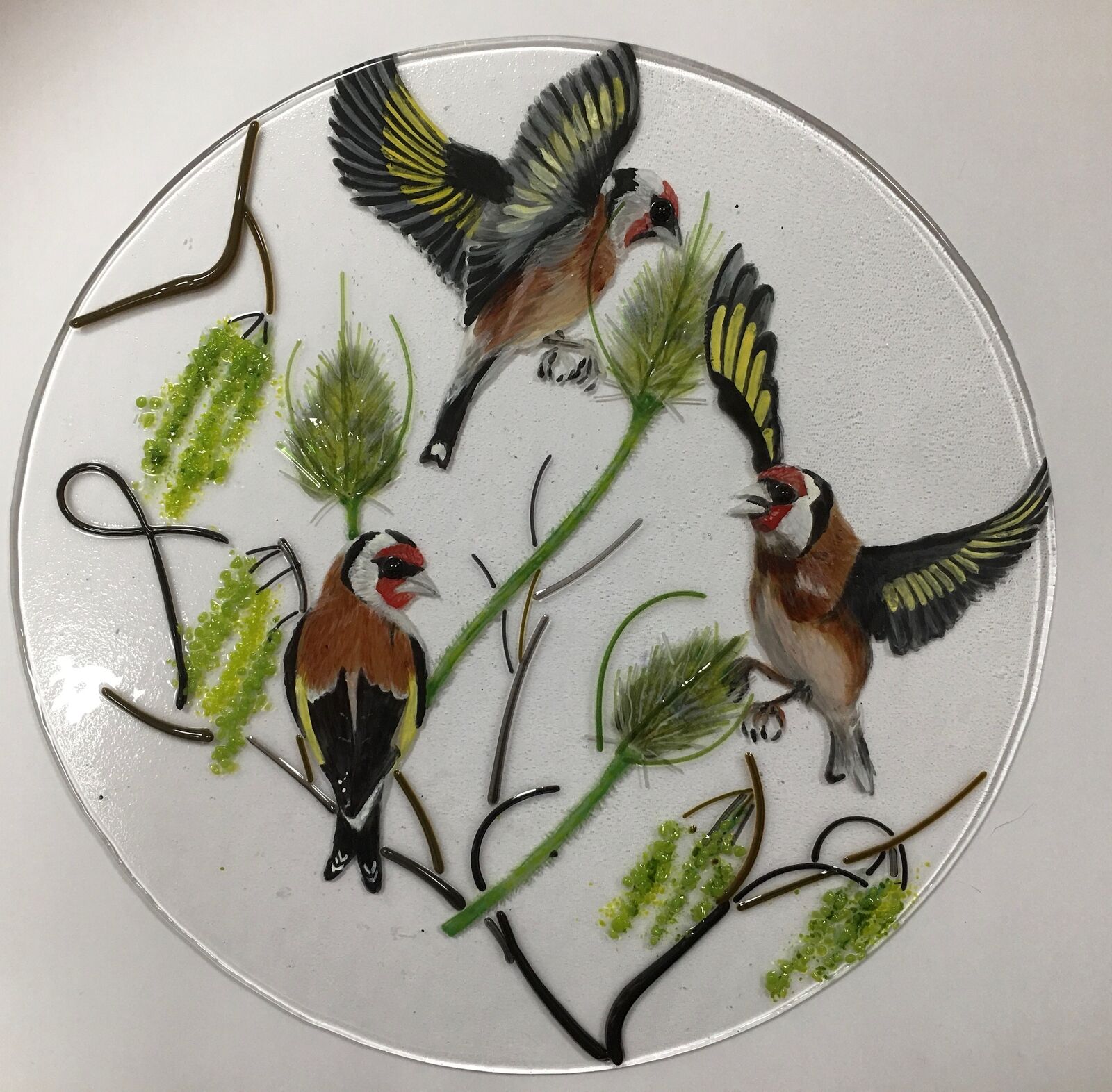 Goldfinches and Teasels