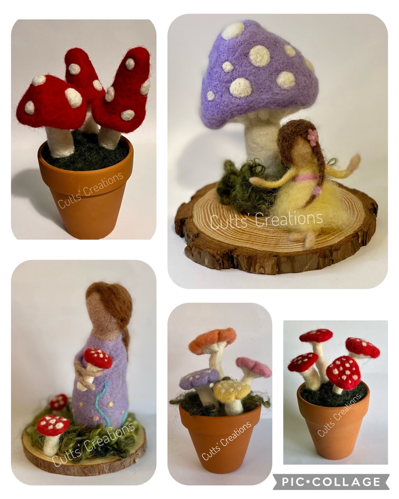 Toadstool inspired ornaments
