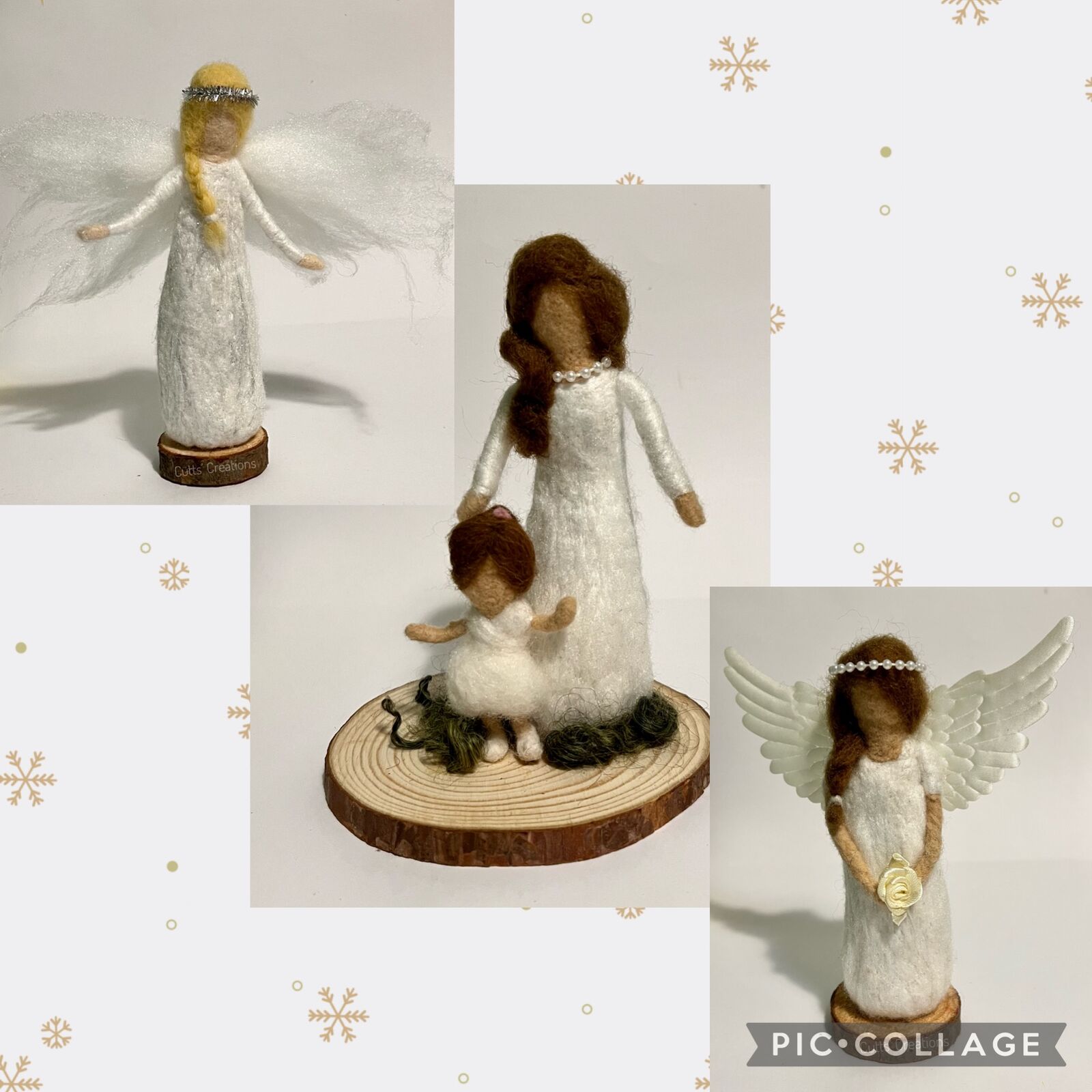 Needle felted 3D ornaments
