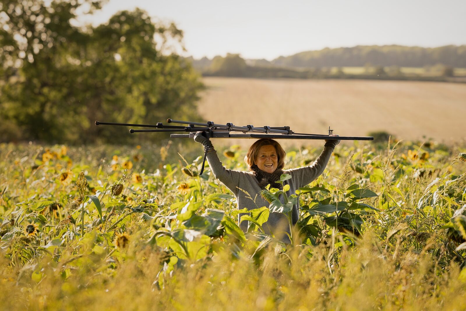 In the field