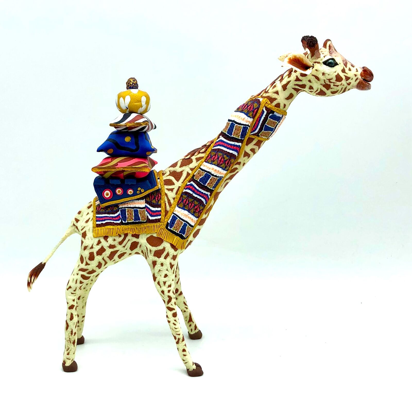 Giraffe with a Scarf and Parcels