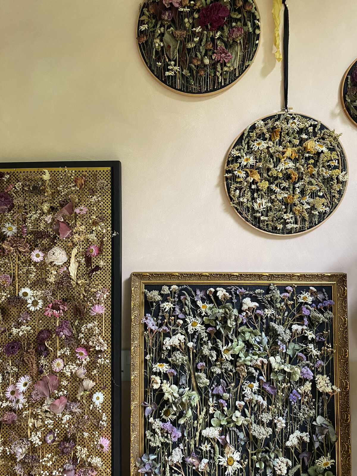Mixed dried flower work