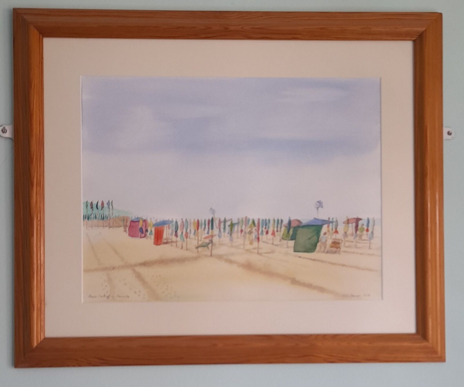 Beach Umbrellas at Deauville, Normandy, France.