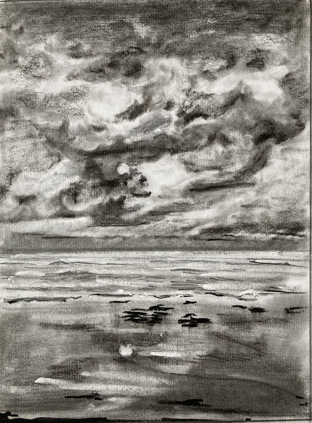 Moonlit sea.