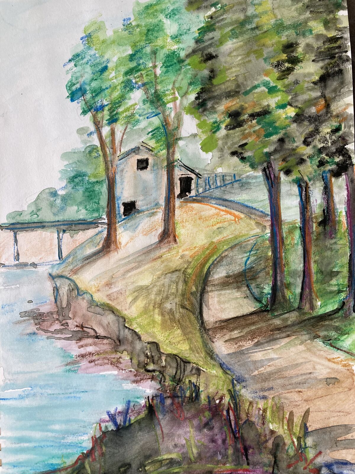 House by the lake.