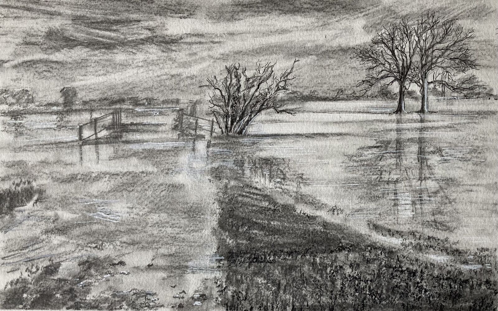 Flooded river.