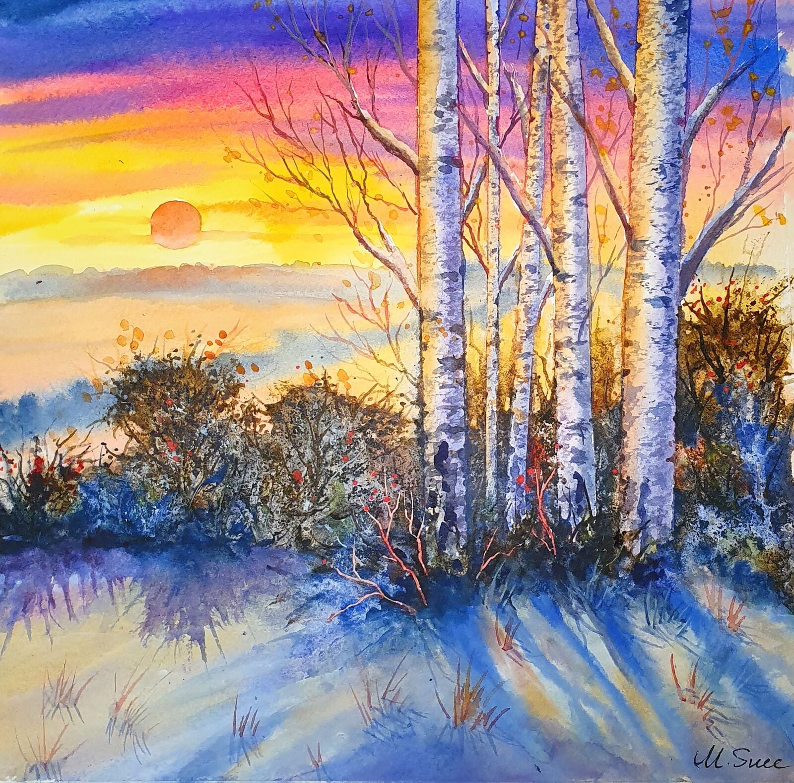 Winter sunset 